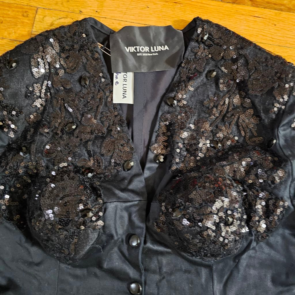 Viktor Luna Black Blazer Women's Size Small - Picture 3 of 13